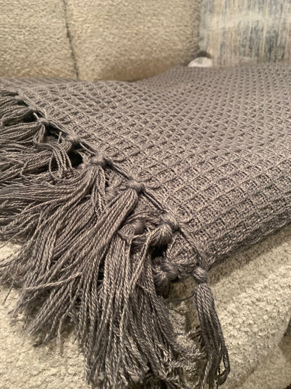 Rowena Gray Throw Blanket