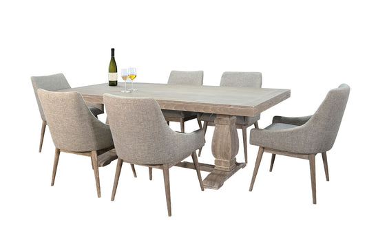 Gianna - Rectangular 7 Piece Dining Set - Wheat
