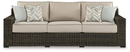 Coastline Bay - Sofa With Cushion - Brown