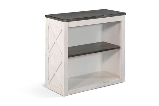 Carriage House - 30" Bookcase / Desk Base - Cottage White / Europen Dark