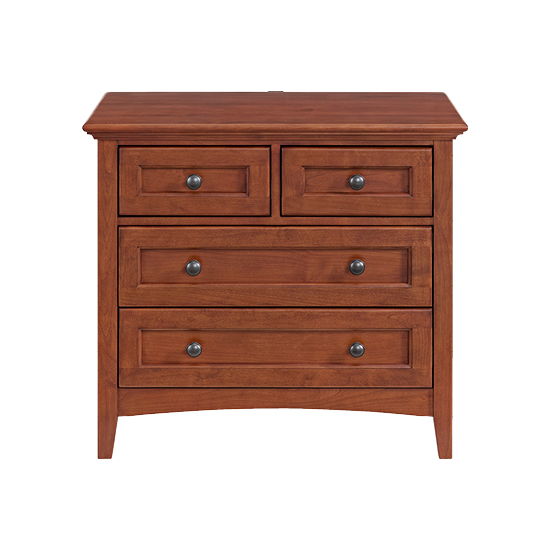 McKenzie - 4-Drawer Nightstand - Glazed Antique Cherry