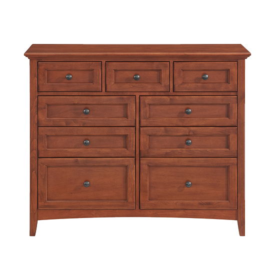 McKenzie - 9-Drawer Dresser - Glazed Antique Cherry