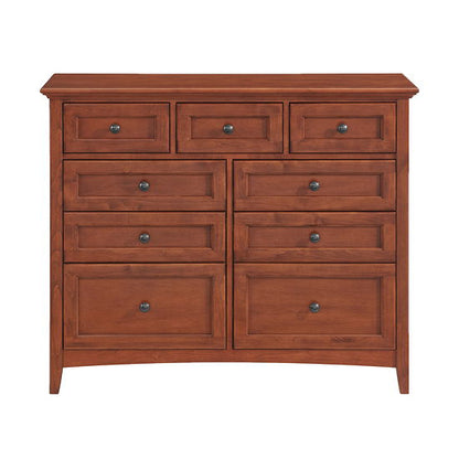 McKenzie - 9-Drawer Dresser - Glazed Antique Cherry