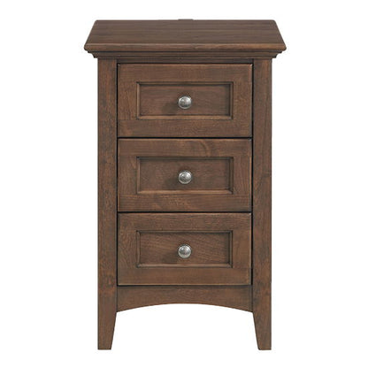 McKenzie - Small 3-Drawer Nightstand - Java