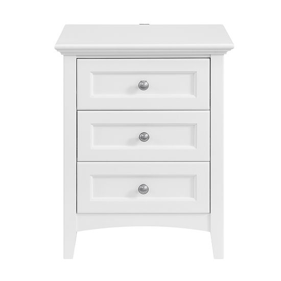 McKenzie - 3-Drawer Nightstand - Snowbound
