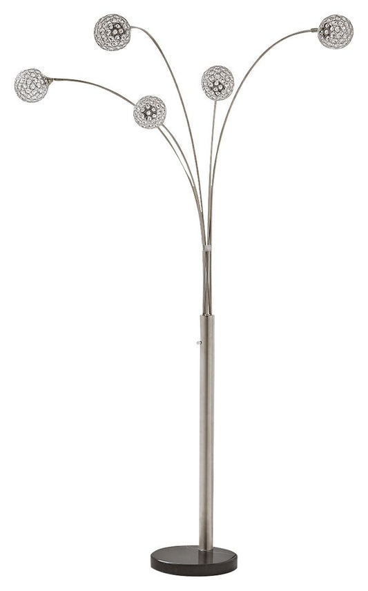 Winter - Metal Arc Lamp  - Silver Finish
