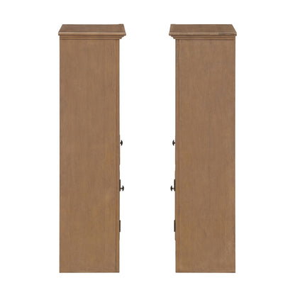 McKenzie - Bookcase Piers (Set of 2) - Pecan