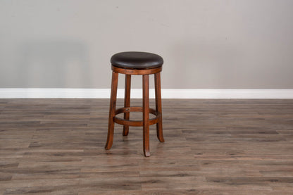 Tuscany - 30" Swivel Stool With Cushion Seat (Set of 2) - Vintage Mocha / Black