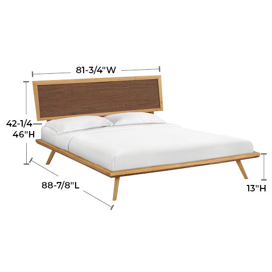 Addison - King Adjustable Headboard Platform Bed - Natural