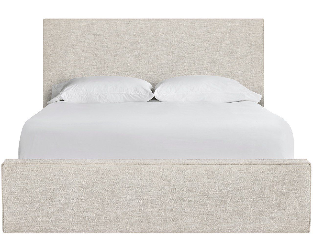 Oasis - Upholstered King Bed - White / Beige