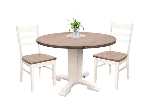 Drop Leaf Round 3 Piece Dining Set