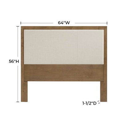 Bailey - Queen Headboard - Nutmeg / Beige