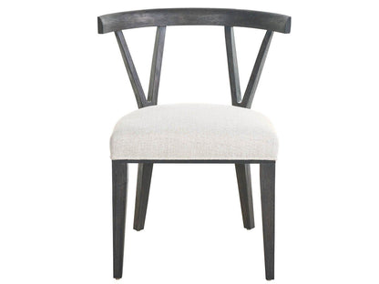 Dwell - Basalt Side Chair (Set of 2) - Dark Gray / White