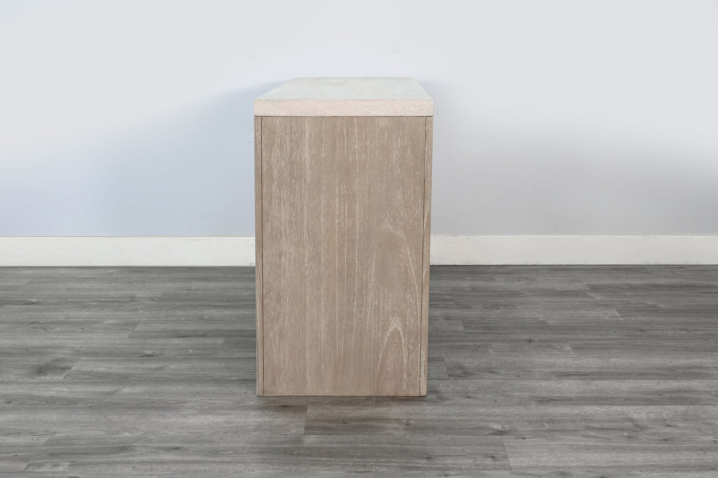 Modern Wood Bar Table - Light Gray / Wheat
