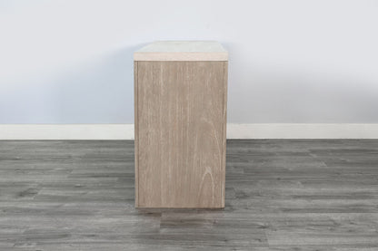 Modern Wood Bar Table - Light Gray / Wheat