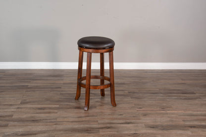Tuscany - 30" Swivel Stool With Cushion Seat (Set of 2) - Vintage Mocha / Black