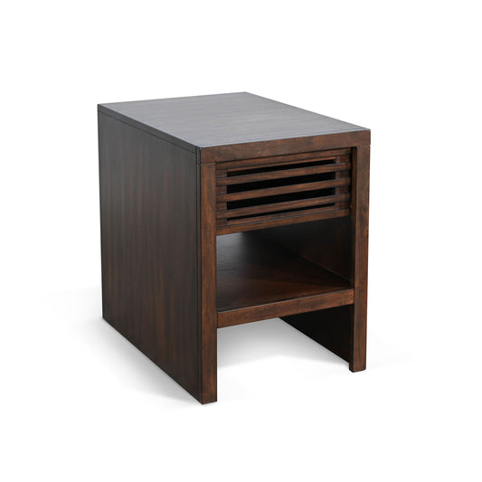 Chair Side Table With Drawer - Coffee Bean