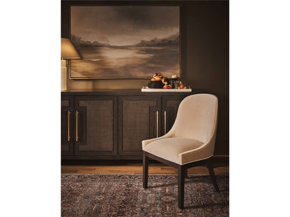 Fenwick - Upholstered Arm Chair - Beige / Dark Brown