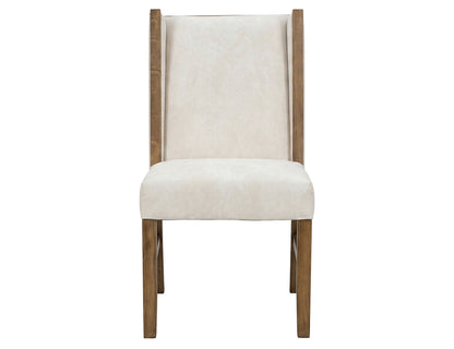 Silver - 39'' Upholstered Chair (Set of 2) - Ivory / Dark Brown