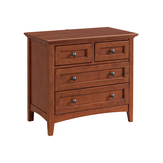 McKenzie - 4-Drawer Nightstand - Glazed Antique Cherry