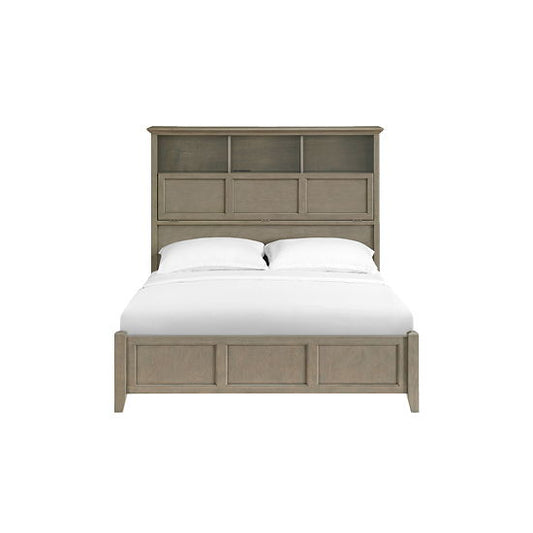 McKenzie - Queen Classic Bookcase Bed - Fieldstone