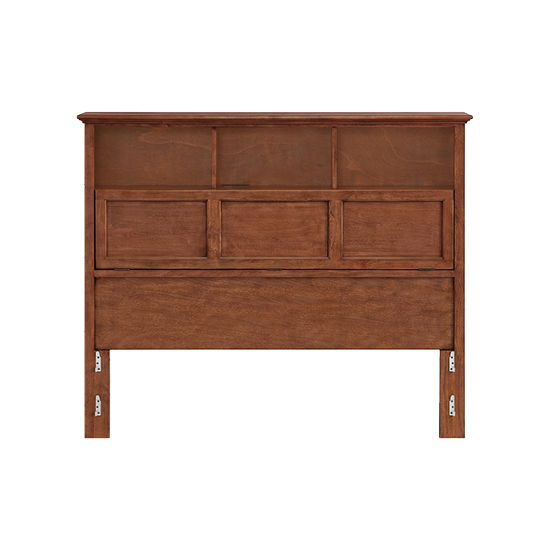 McKenzie - Queen Classic Bookcase Headboard - Glazed Antique Cherry
