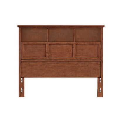 McKenzie - Queen Classic Bookcase Headboard - Glazed Antique Cherry