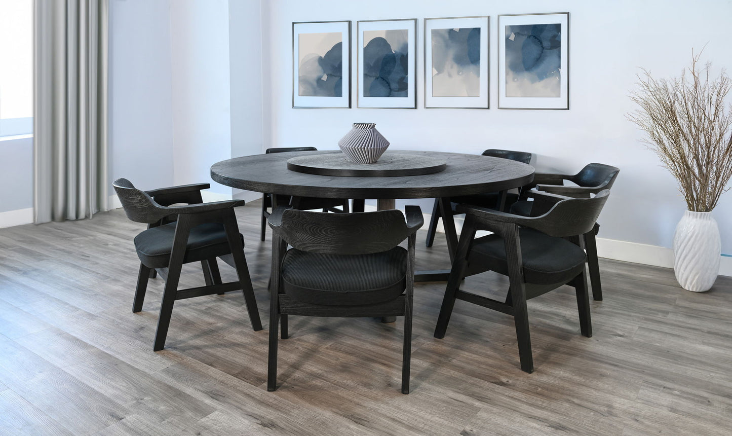 Mia - Large Round 7 Piece Side Chair Dining Set - Umbra