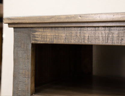 Loft - 76" TV Stand / Console With 2 Drawers / 4 Doors - Two Tone Gray / Brown