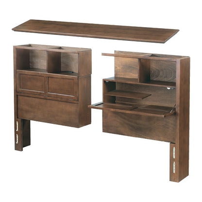 McKenzie - King Classic Bookcase Headboard - Java