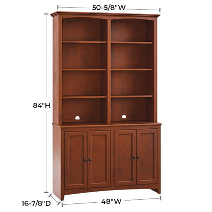 McKenzie - 50.5" W Hutch - Glazed Antique Cherry