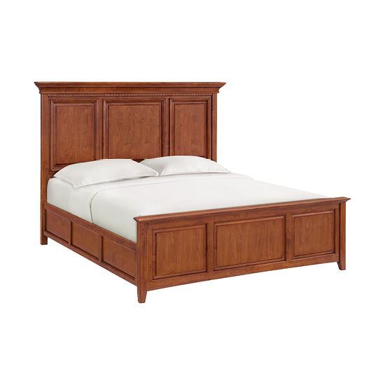 McKenzie - King Grand Bed - Glazed Antique Cherry