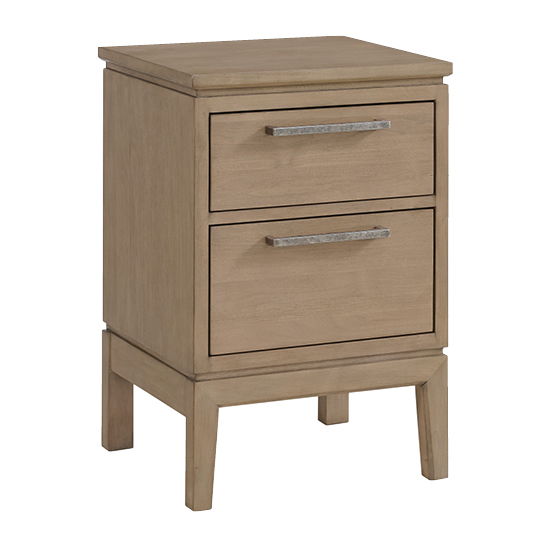 Bailey - Small 2-Drawer Nightstand - Almond