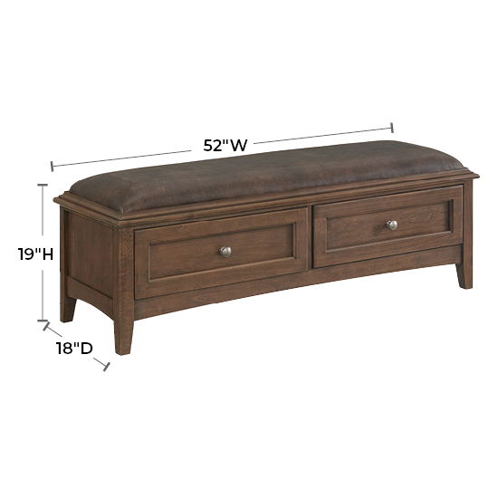 McKenzie - 2-Drawer Bench - Java