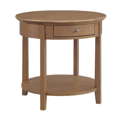 McKenzie - Round End Table - Pecan