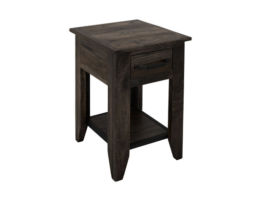 Teak - Chairside Table - Oil Black