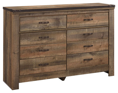 Trinell - Six Drawer Dresser - 61.34" x 15.98" x 42.99" - Brown Dark
