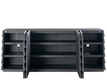 Dwell - Basalt Lap Credenza - Dark Gray