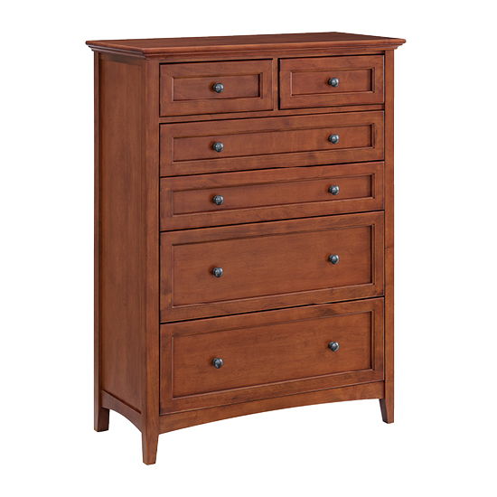 McKenzie - 6-Drawer Chest - Glazed Antique Cherry