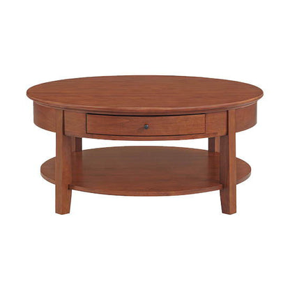McKenzie - Round Cocktail Table - Glazed Antique Cherry