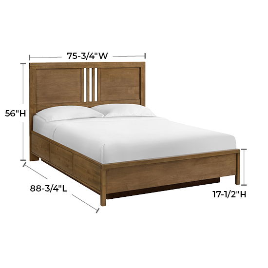 Bailey - California King Storage Bed - Nutmeg