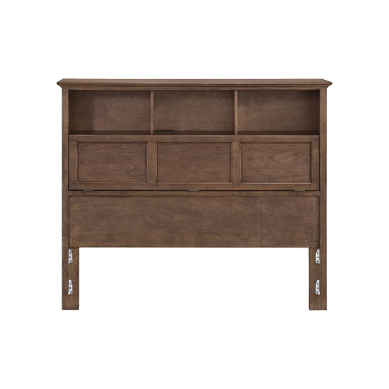 McKenzie - Queen Classic Bookcase Headboard - Java
