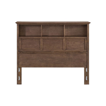 McKenzie - Queen Classic Bookcase Headboard - Java