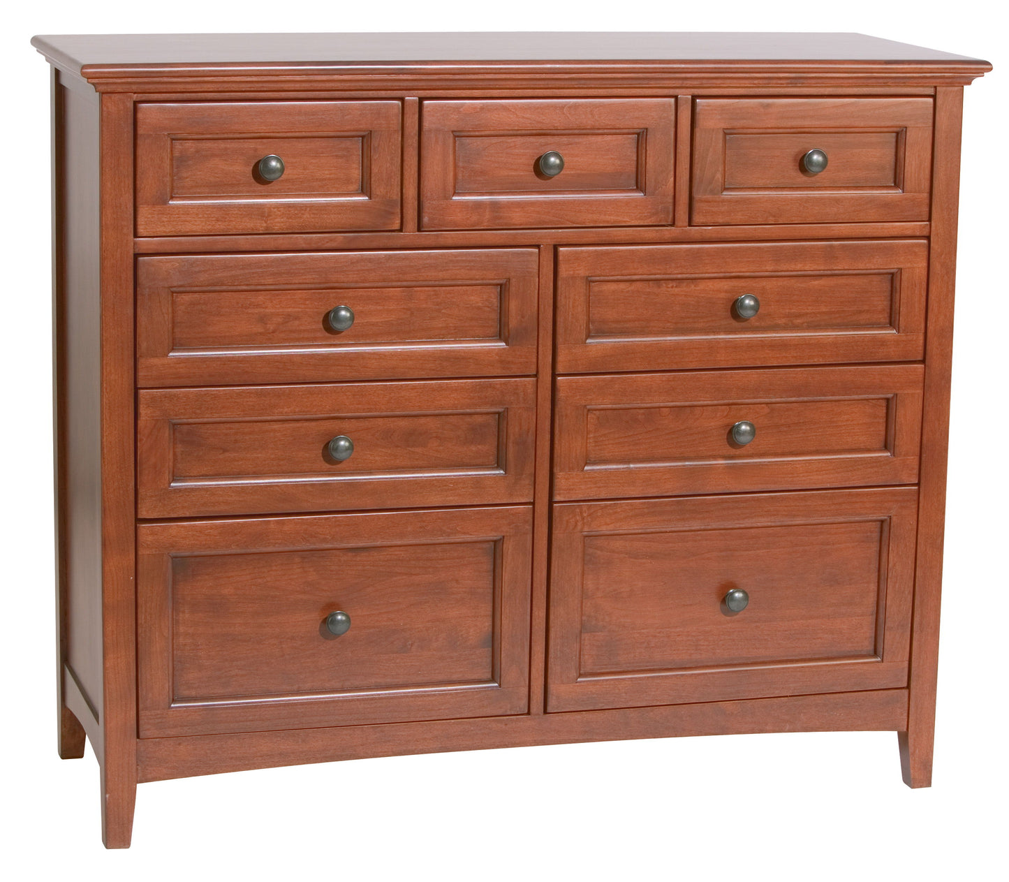 McKenzie - 9-Drawer Dresser - Glazed Antique Cherry