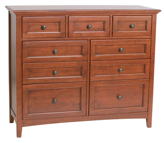 McKenzie - 9-Drawer Dresser - Glazed Antique Cherry