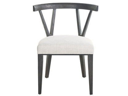 Dwell - Basalt Side Chair - Dark Gray / White
