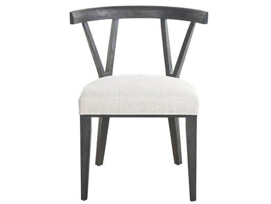 Dwell - Basalt Side Chair - Dark Gray / White
