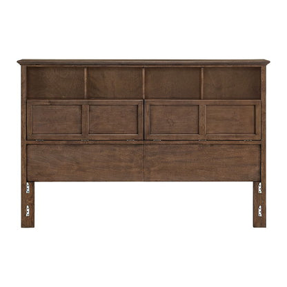 McKenzie - King Classic Bookcase Headboard - Java