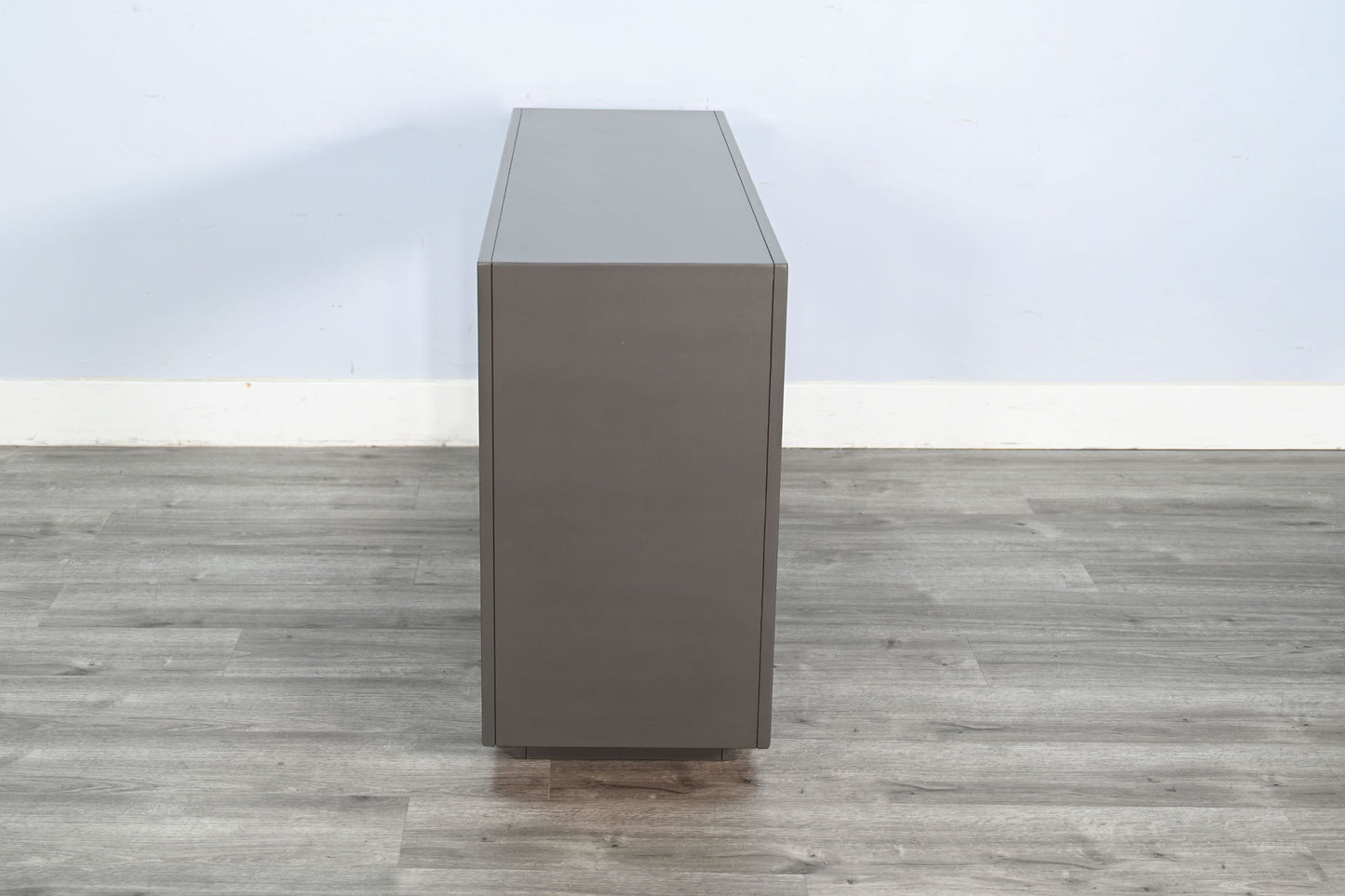 Modern Rectangular Sofa Table With Open Storage - Urban Bronze