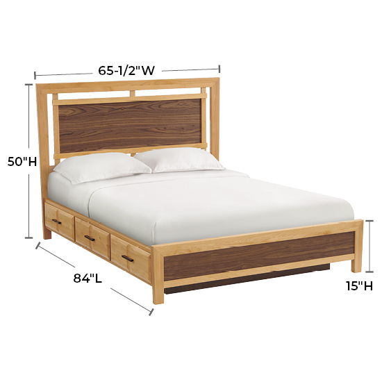 Addison - Queen Panel Storage Bed - Natural
